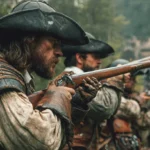 Rapparees in battle during Cromwellian conquest of Ireland